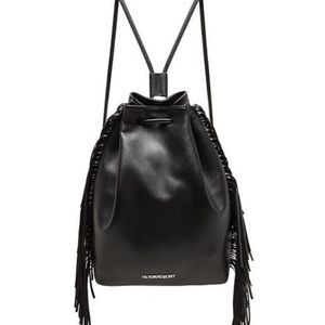 NWT - Victorias Secret leather drawstring backpack